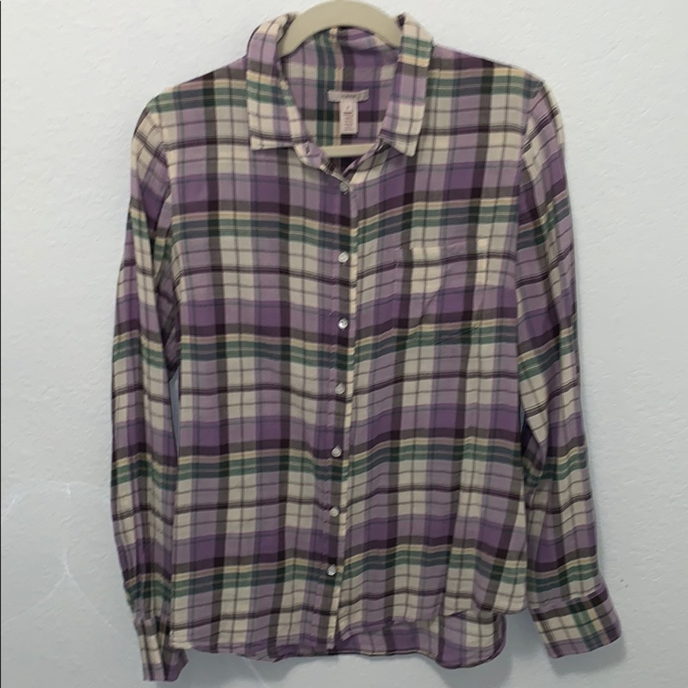 JCrew plaid top